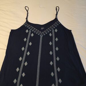 Torrid Navy Camisole with Embroidery